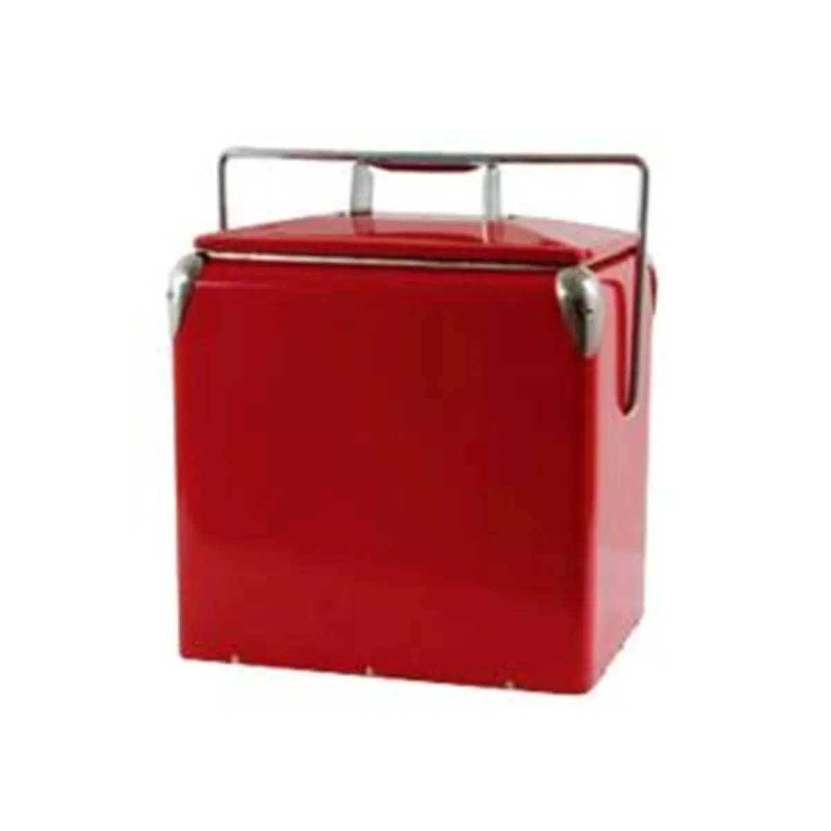 Amerihome Retro Metal Cooler with Bottle Opener & Locking Handle, 3 gal Portable for Cold Drinks, Picnics, and Parties, Ice Chest, Picnicware, Barbecue Accessories, Picnic Supplies, Rec Room, Basement Bar, Backyard Bbq