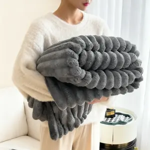 Solid Color Flannel Blanket, Soft Comfortable Throw Blanket, Soft Lightweight Blanket, Air-conditioned Room Blanket, Warm Nap Blanket for Home Office Travel,Christmas Gifts For GF