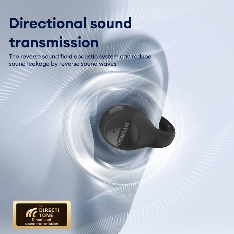 HYUNDAI LP25 Clip On Ear Wireless Headphones, Audio Wireless Earbuds Built-in Microphone for Music & Phone Call,Bluetooth Flash 5.4 Rejects Delays, Waterproof & Dustproof Comfortable for Sports & Workouts