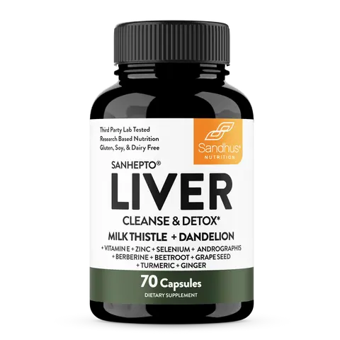 【Sandhus】Liver Supports 11 Ingredient Blend With Milk Thistle And Dandelion Dietary Supplement Healthcare Edible Fitness Protein