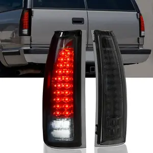 OKSIWA Full Led Tail Lights for Chevy GMC 1988-1999 C/K Pickup Truck Silverado Suburban Sierra Tahoe Yukon Turn Signal,Brake Light,Reverse Light Smoked