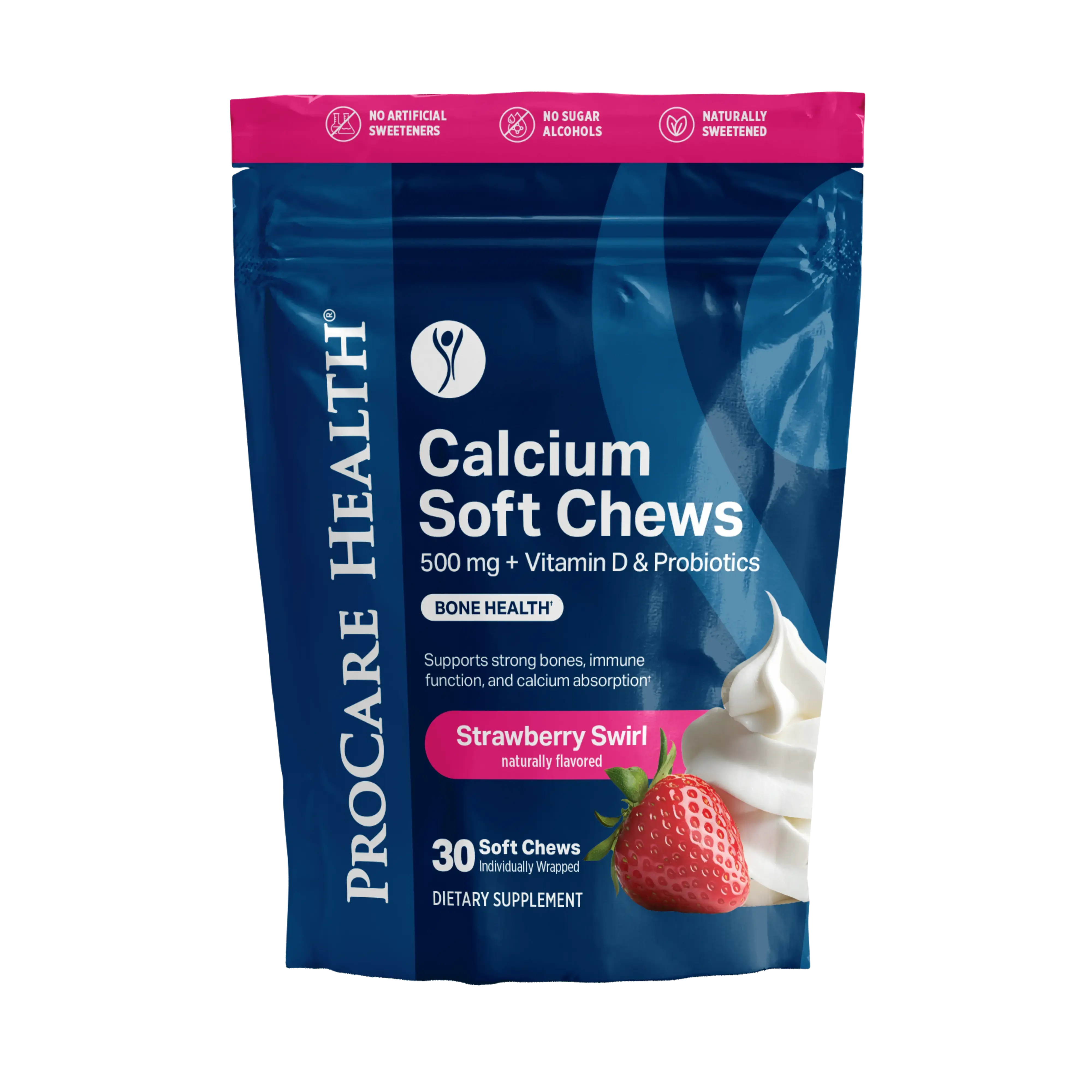 Calcium Soft Chew | Strawberry Swirl