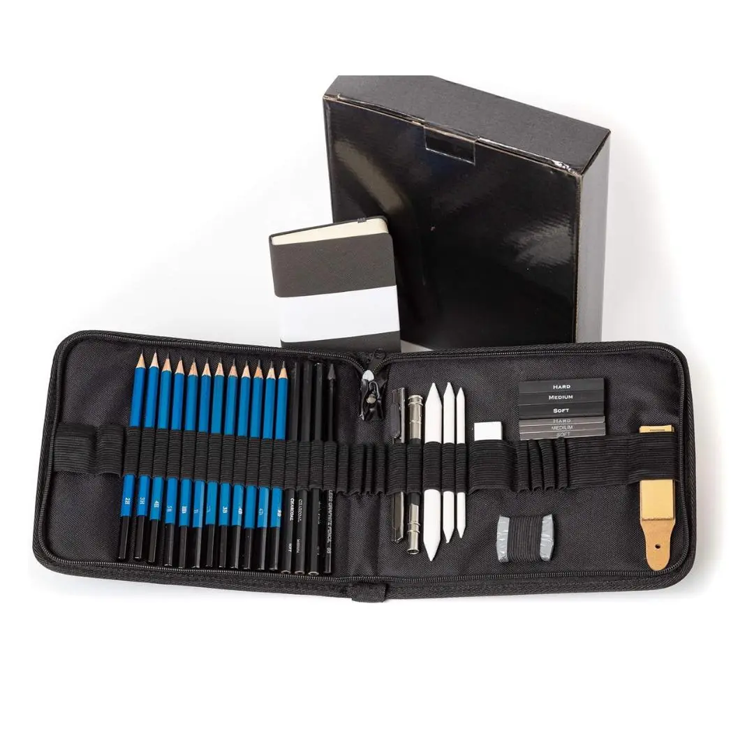 with 12 high-end art pencils (8B, 6B, 5B, 4B, 3B, 2B, B, HB, 2H, 3H, 4H,5H) comes with crafting tools and premium…