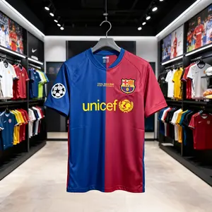 08 09 Home 10# Messi Retro Short Sleeve Soccer Jersey Fans Version