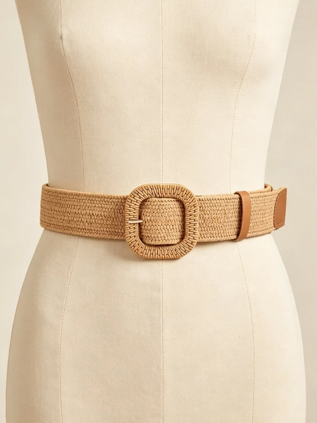 Bohemian Aesthetic Boho Braided Straw Wide Belt, All-Seasons Retro Casual Women's Belt, Wide Waistband, Belts for Dresses, Pants, Shorts, Daily Wear, Travel, Parties