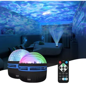 (2PCS Black)Starry Sky Projector, Bedroom Galaxy Projector, LED Night Light Aurora Projector with Timer and Remote Control, Room Decoration, Kids, Adults, Christmas, Birthday Gift