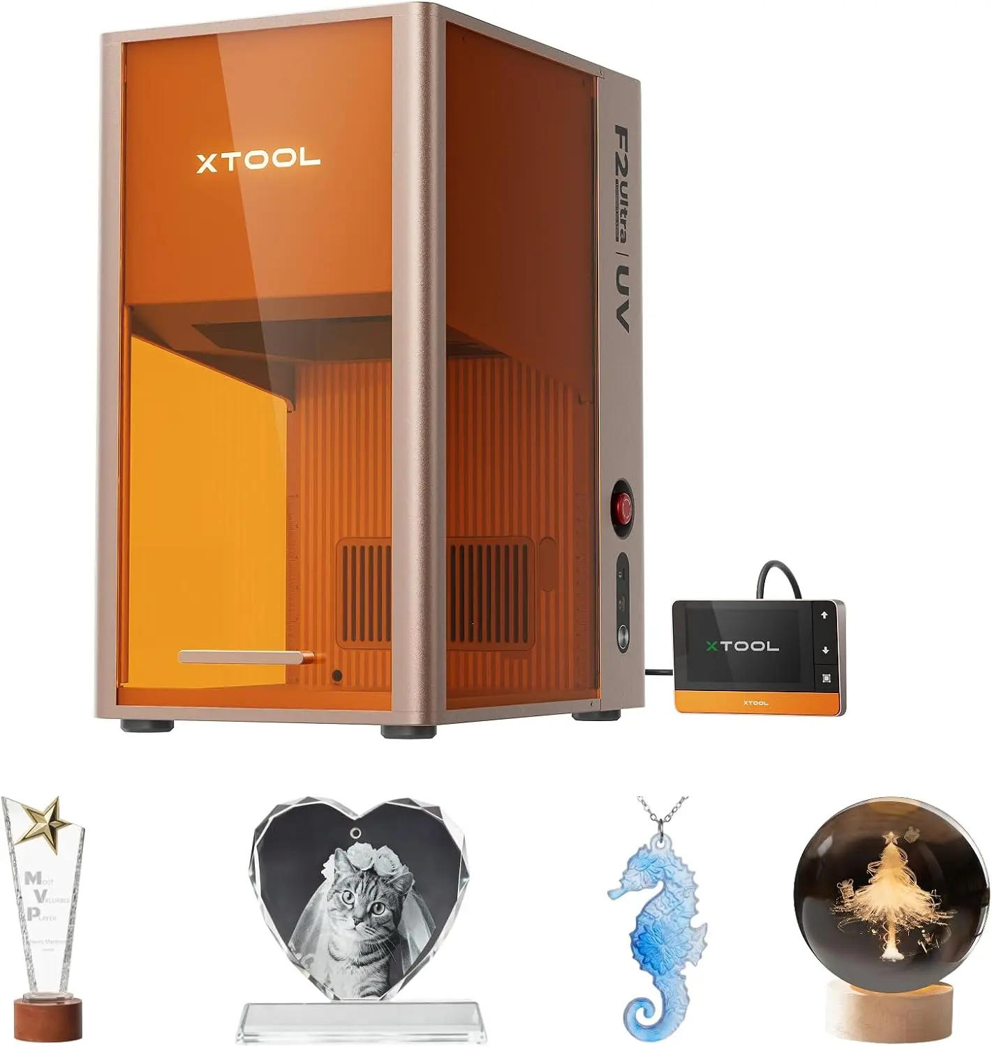 xTool F2 Ultra UV Laser Engraver, 5W UV Laser 3D Inner Fine Glass Engraving