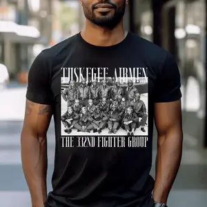Tuskegee Airmen Tee Shirt The 332nd Fighter Group Shirt Tuskegee Airmen Fans Black History Month Black A Relaxed Fit T-S Vintage Style Tee