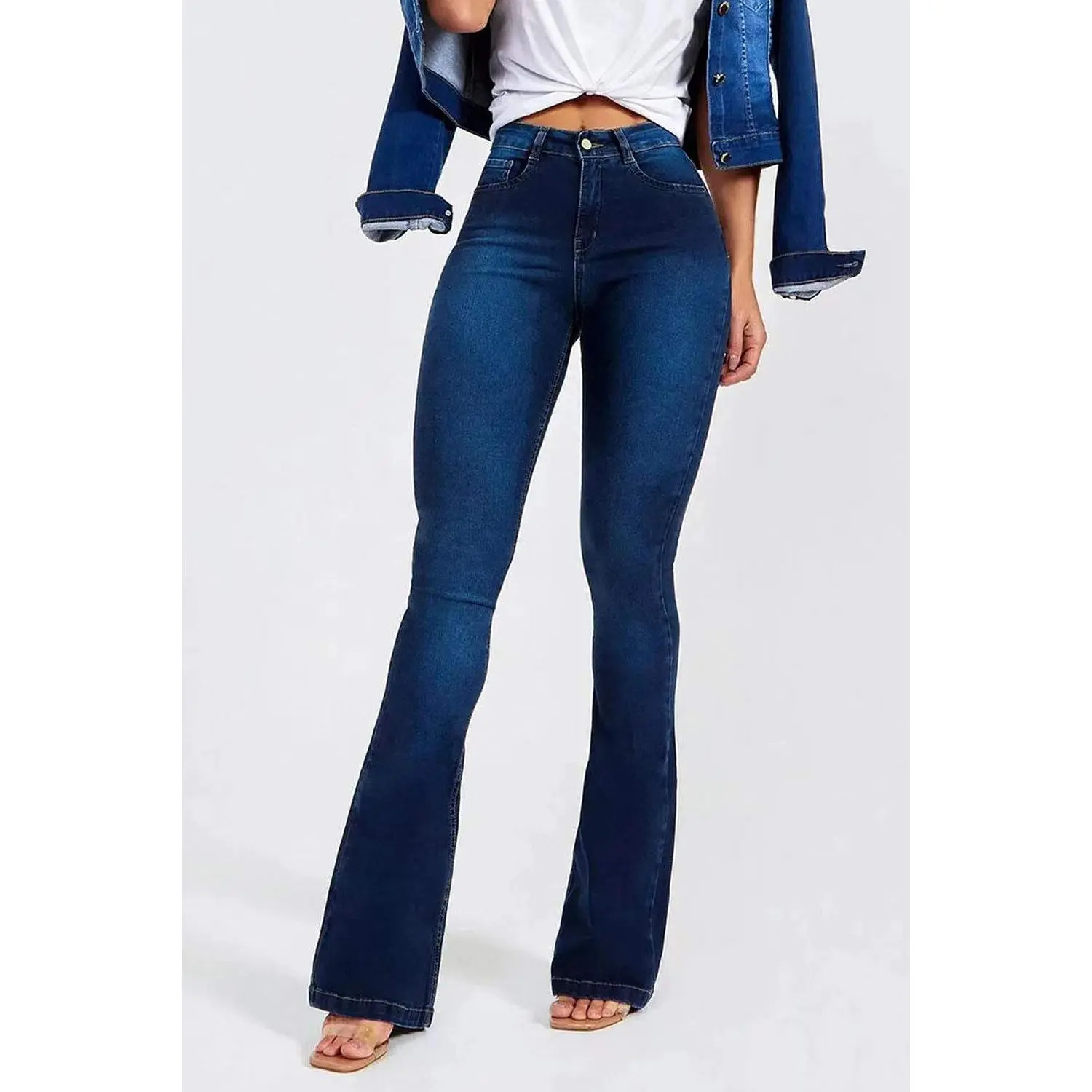 Buttoned Long Jeans
