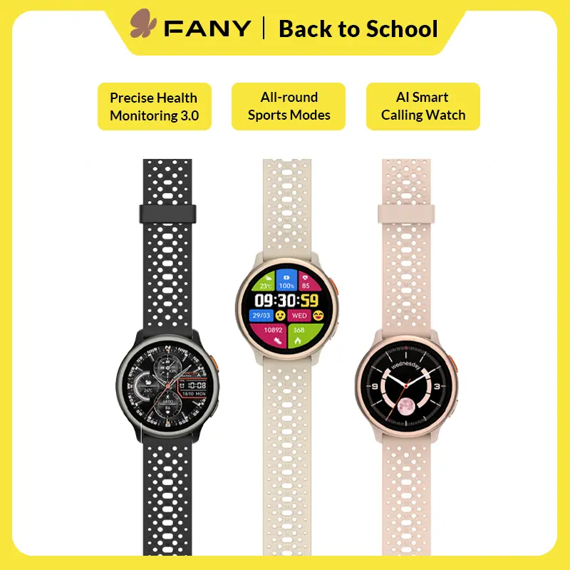 FANY AR-02 2026 New AI Multisport Smart Watch-1.27in Full Touch Screen, IP68 Waterproof, Wireless Bluetooth Music Player, Heart Rate/Sleep Monitor, Fitness Tracker for iOS/Android Phones with Notification Reminders Smartphone Wristwatch Wearable sohochic