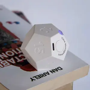 12-Sided Flip Pomodoro Timer, Minimalist Rotating Digital Clock for Study, Desk & Productivity, Visual Countdown Timer for ADHD Kids & Adults