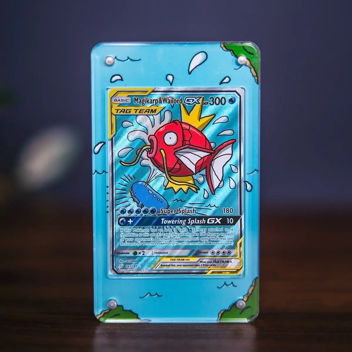 シャッフルウィザードカード EXP5 Magikarp & Wailord GX Extended Art Acrylic Card Holder - TikTok Shop