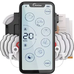 Tens Unit Muscle Stimulator 24 Modes EMS Pulse Massager Machine Device Neck Back Leg Shoulder Pain Relief with Lower Back Massager Belt