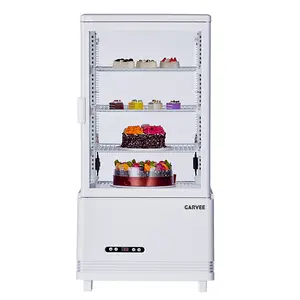 Mini Fridge with Glass Door - 58L Portable Beverage Center - Clear Front Countertop Cooler for Cans & Drinks - Ultra Quiet Soda Fridge for Home Bar, Office & Dorm - Sleek White Design