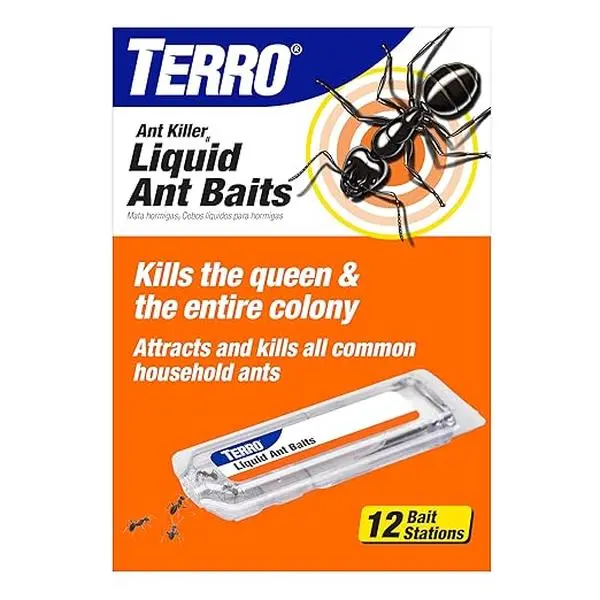TERRO Liquid Ant Killer Bait Stations, 12-Pack, Indoor Ant Traps, T300B