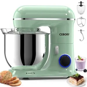 CEBORY 3-IN-1 Stand Mixer, 6.5 QT Tilt-Head 10-Speed Food Mixer, Kitchen Electric Mixer with Dough Hook, Beater, Whisk, Bowl for Most Home Cooks