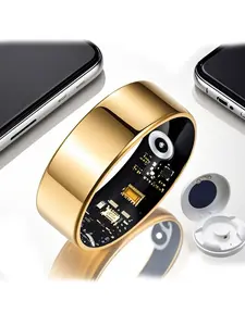 Women's Health Tracker Ring, Fitness Tracker, Men Compatible, Heart Rate, Oxygen, Sleep Monitoring, Calorie Counter, Step Count, IP68 Waterproof, iOS & Android