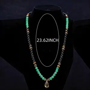 Trendy Necklaces for Men Women Money Attraction Wealth Necklace Feng Shui Luck Protection Necklace Jade Beaded Necklaces Spiritual Birthday Jewelry Gifts for Friends