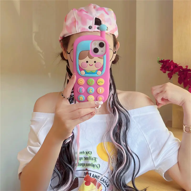 Fun Cartoon 3D Cute Doll Mobile Phone Case for iPhone 12 13 14 15 16 pro max