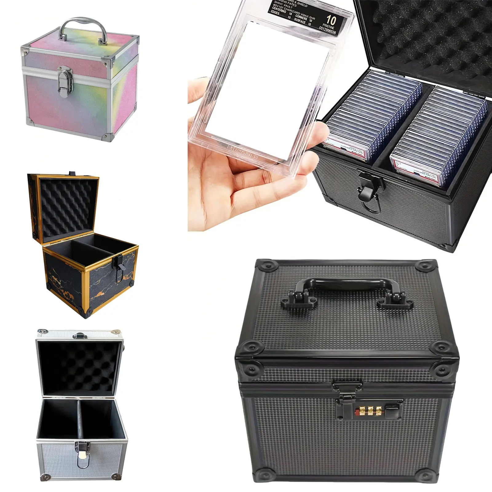 1pc 2-Row Graded Card Storage Box Organizer for PSA, CGC, BGS, SGC Trading  Card Slabs