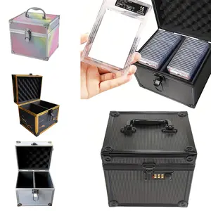 1pc 2-Row Graded Card Storage Box Organizer for PSA, CGC, BGS, SGC Trading Card Slabs Rating Card Brick Case Cards Collector Box trade card box for TCG, MTG, PTCG Sports Games Cartoon Cards Holder for Sleeved Cards, Magnetic Cards Card Hobby Box