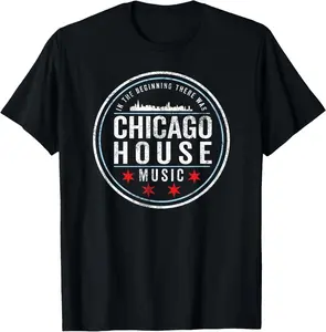 100% Cotton Chicago House Music - EDM DJ Vintage T-Shirt
