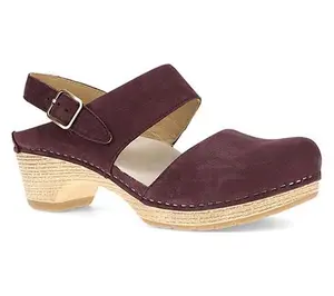 Dansko Lucia Fig Milled Nubuck Leather Clog