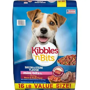 Mini Bits Small Breed Dry Dog Food, Savory Bacon & Steak Flavor for Adult Dogs