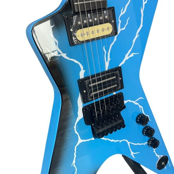 Dimebag Darrell ML Style Electric Guitar Blue Lightning Veneer