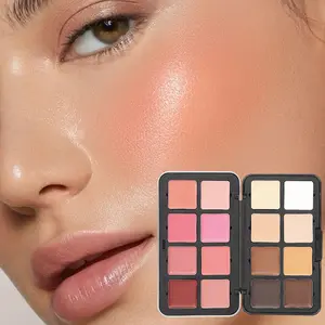 16 Color Concealer Contour Highlighter Blush Palette Moisturizing Non Sticky For Correction Natural Look Easy To Apply