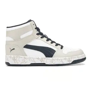 Men's Puma Rebound Layup Atypical Wide Puma White-Black-Gray Violet (405951 01)