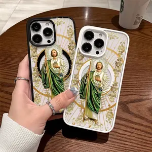 Premium Magnetic Phone Cases for iPhone11/12/13/14/15/16//17/Air/promax/Plus St. Jude y2k cased MagSafe Ready, Anti-Fall, Springtok and Ultra-Thin Design|   Perfect for Everyday Use Protector Aesthetic Screen Protector