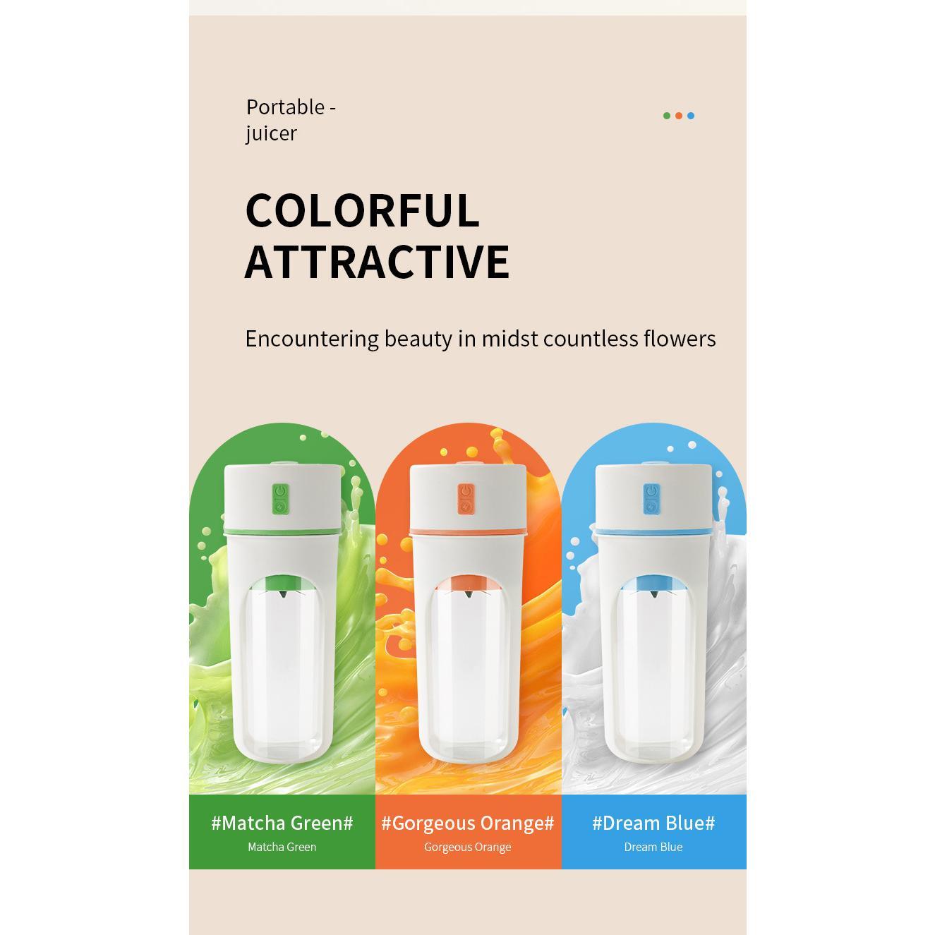 Kitchen Electric Juicer USB Charging Wireless Juices Blender Fruit Orange Mixer Squeezer Machine Ice Crush Cup Food Processor