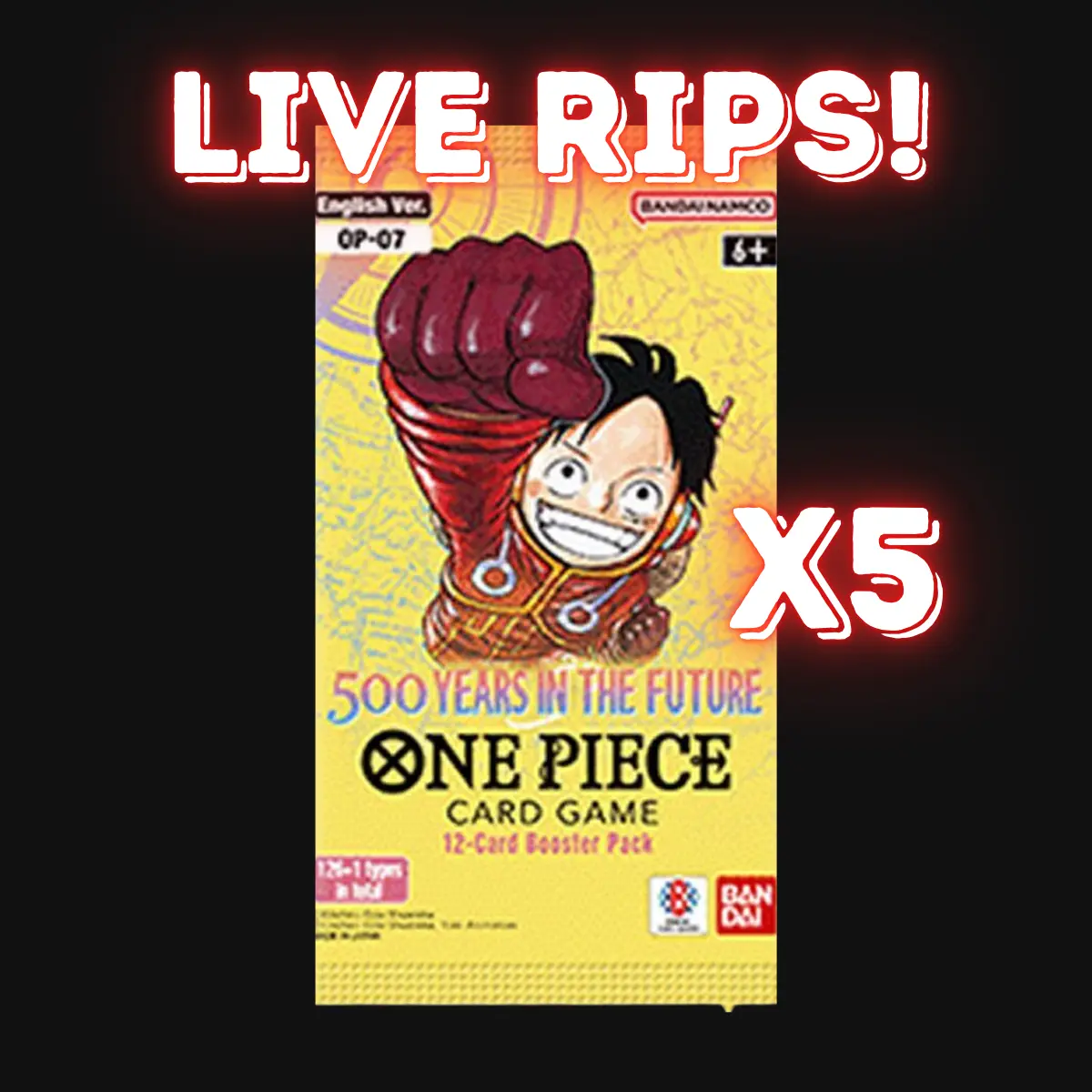 one piece op07 booster box english One Piece Card Game Cards - 50 One Piece Cards with 5 Holo Cards Guaranteed main image 0