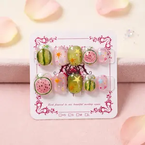 Nails Haven-10 Pcs Handmade Press On Nails, Cute Acrylic Nails, High Quality, Reusable Fake Nails