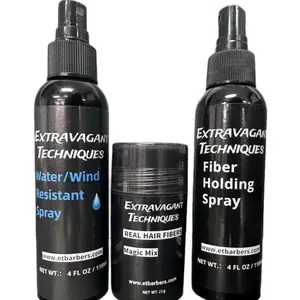 Extravagant Techniques Fiber Hold Water/Wind Resistant Spray - 25g for Men and Women - Haircare, Great for Long Lasting Hold - strong hold Keratin