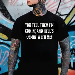 You Tell Them I’m Coming Graphic Hoodie – Tough Attitude Statement Pullover for Men