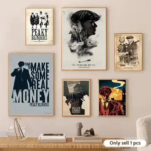 P-Peaky BlindersS Poster HD Sticky Waterproof Wall Art | High Quality Print Aesthetic Home Living Bedroom Bathroom hallway Decor Trendy Room Decoration | Multiple Size Options Available