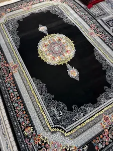 Shah Persian Carpet with Black Background