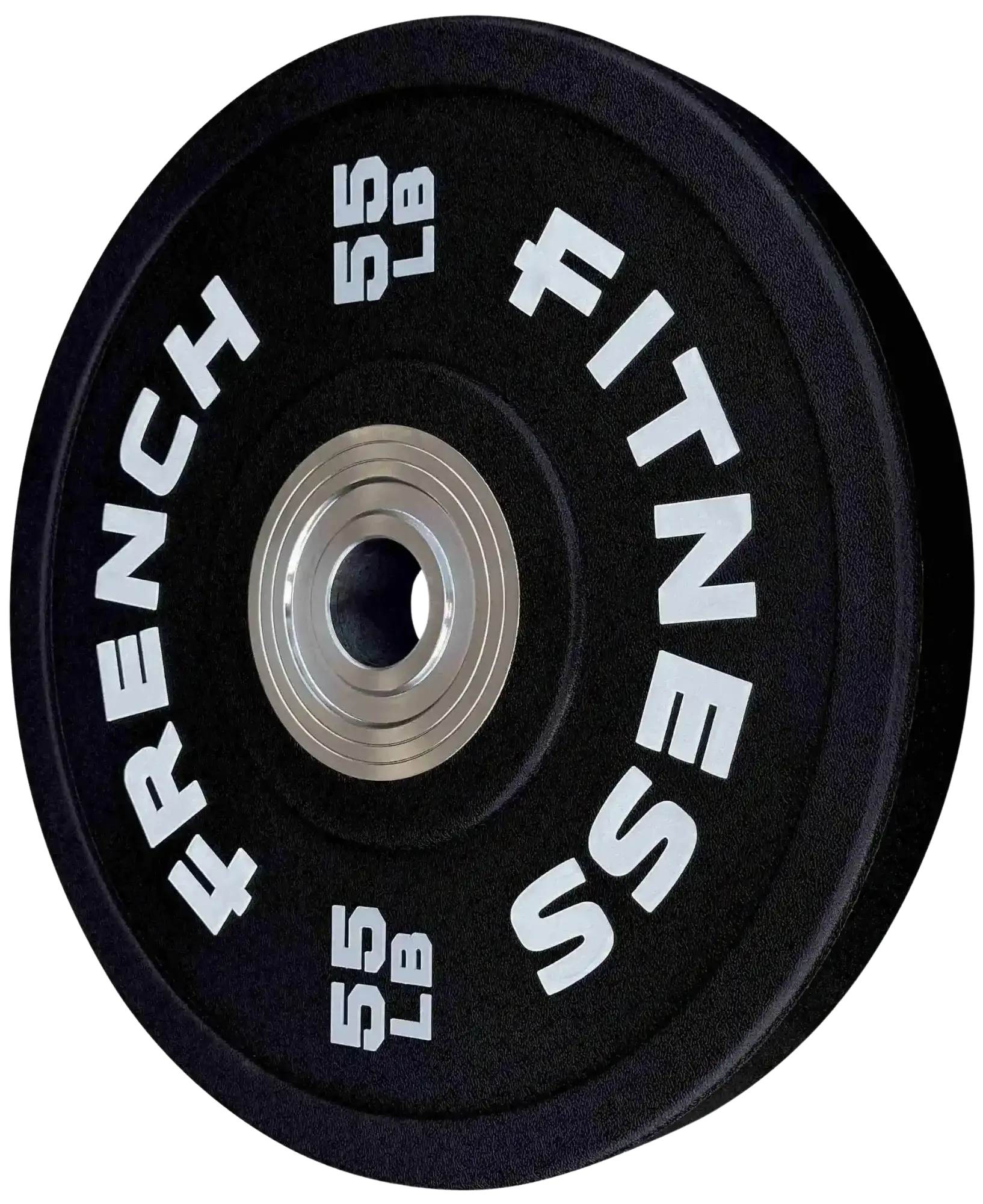 Competition Urethane Bumper Plate, 55 lb Single Weight with Hard Chrome Center, Bar Compatible for Gym Fitness, Weight Plate, 55Lb, Low Friction, Single Plate