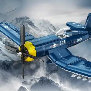 F4U Pirate Fighter Model Kit, Precision-Engineered 767+ Piece Military Collectible, Parent-Child Building Fun, Interactive Play, Replica Micro Display Option