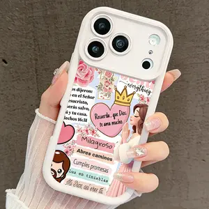 Blessings & Faith Phone Case for iPhone 17 17 Pro Max 17 Air 16 15 14 13 12 11 Cute Sticker Pattern Soft TPU Anti-Drop Christian Gift Smartphone Cover Silicone Shockproof Phone Case designer high quality design TYJT260409025