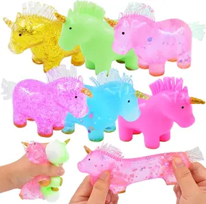 6 Pack Unicorn Stress Balls – Squishy Fidget Toys for Kids Adults, Sensory Stress Relief, Christmas Stocking Stuffers, Valentine’s Day Gifts