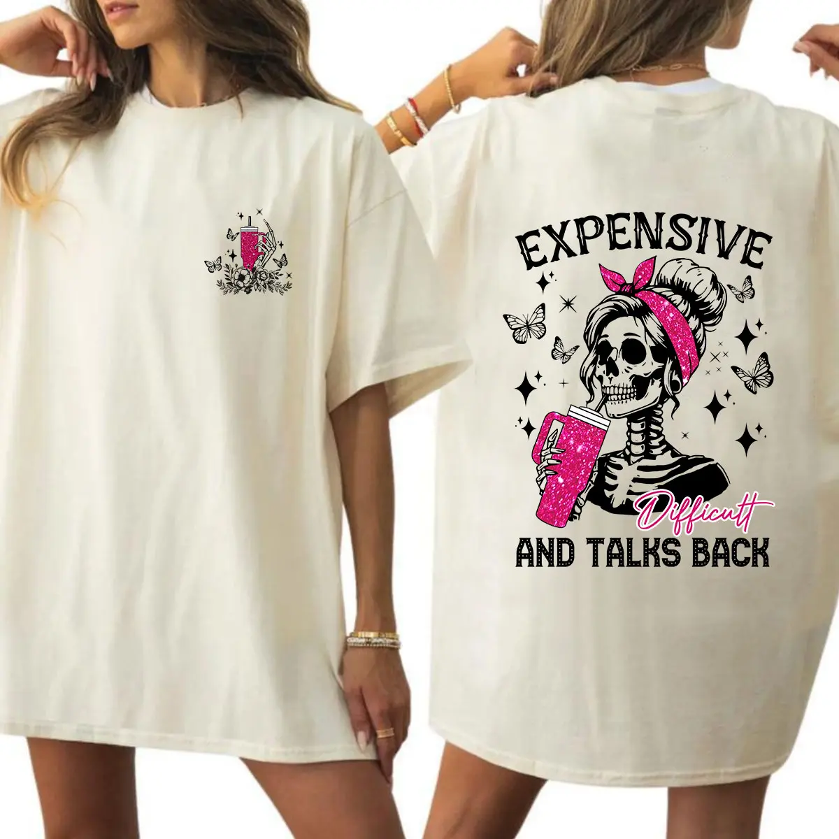 Women's Skeleton Mom T-Shirt, Expensive And Talks Back Shirt,  Funny Sayings Shirt, Perfect Humorous, Womenswear Top, Streetwear