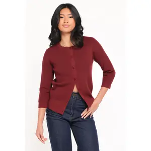 Cataline Button Front Top - Wine