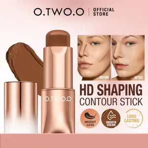 O.TWO.O HD Contour Stick Bronzer, Multi-Color Creamy Texture, Smooth Application, Long-Lasting Wear, Invisible Contouring, Face Slimming Highlighter Concealer