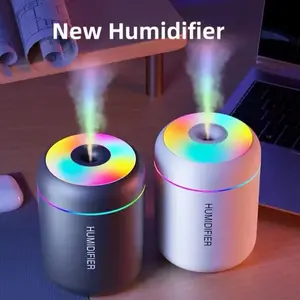 New Humidifier 180ML Mini Air Humidifier USB Electric Aroma Diffuser Essential Oil Purifier Aromatherapy Mist Maker with Colorful Lights for Car Home Bedroom