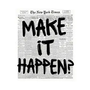 "Make It Happen" Framed Canvas Print