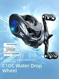ZORFIS C1 DC Digital Control Baitcasting Reel Intelligent Anti-Backlash Electronic Brake Baitcaster, Ultra Smooth Retrieve, Long Distance Cast, 5+1BB High Speed Gear Ratio, Lightweight Frame, Drag Click Sound, Universal For Freshwater Saltwater