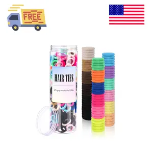 500 Count Baby Hair Ties for Infants, Mixed Color, Soft Elastic Ponytail Holders 18 Colors